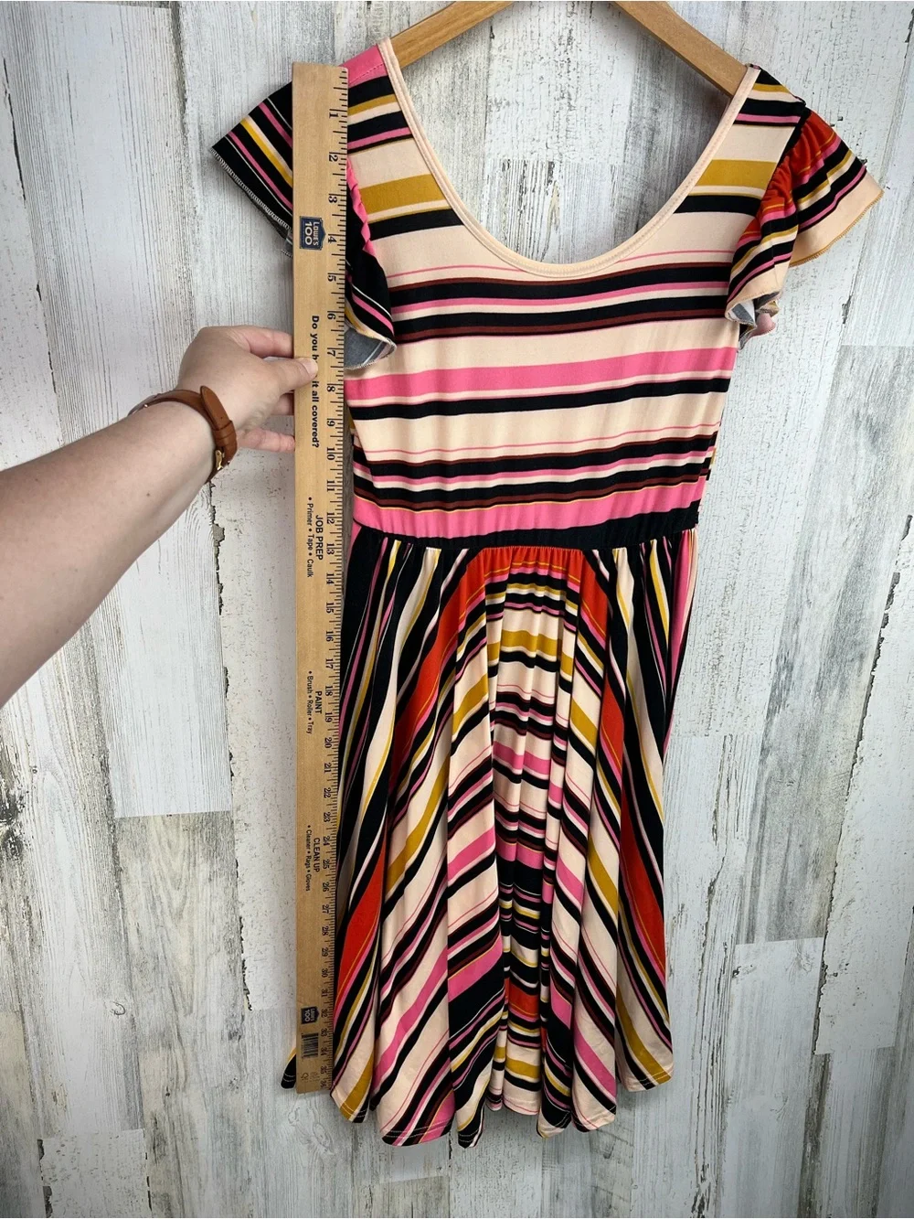 Dot Dot Smile Bold Striped Print Twirl Dress Girls 11